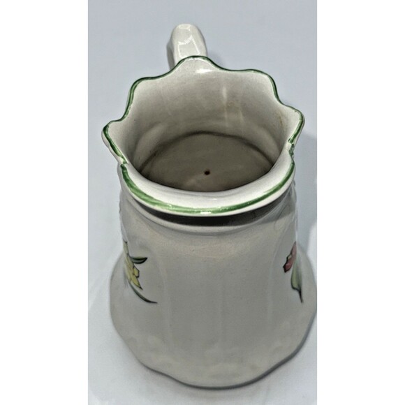 Vintage James Kent Spring Star Floral Hand Painted Small Pitcher/Vase Summer 5” - Picture 9 of 13